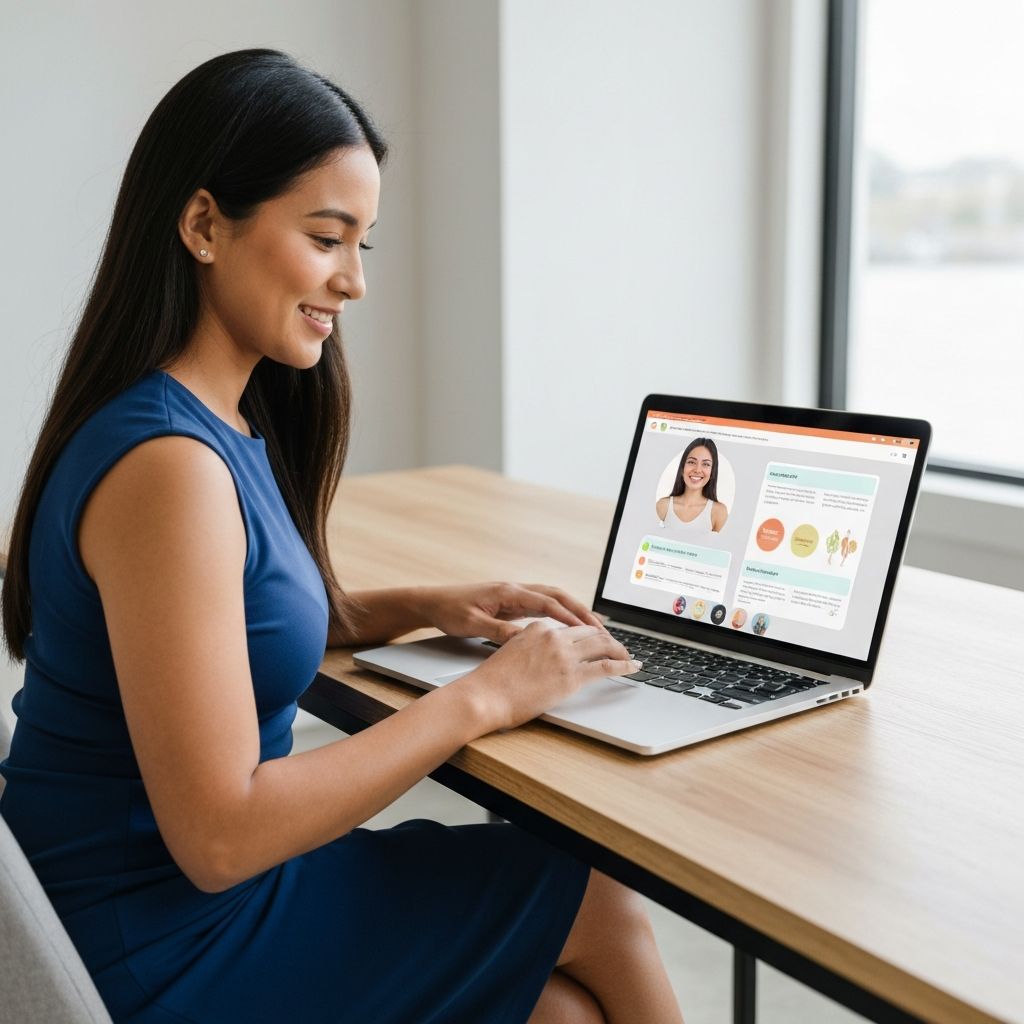 Online-Beratung am Laptop